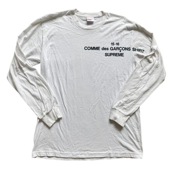 Comme des Garçons x Supreme FW15 Logo Long-Sleeve T-Shirt - Picture 3 of 6